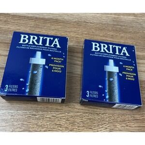 Lot of 2 Brita Water Bottle Replacement Filters 3 Pack (6 Filters Total) NEW